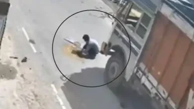 rajasthan truck accident wheat grains cctv video