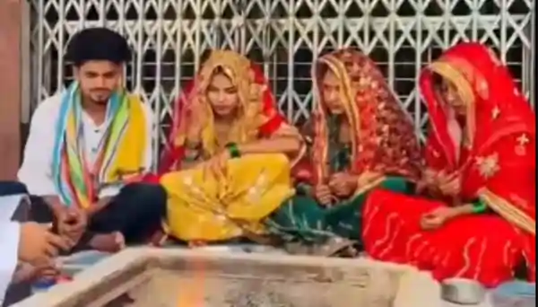 amroha three sisters marriage viral video uttar pradesh