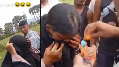 bihar muslim woman niqab sindoor mob