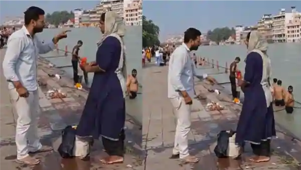 haridwar ganga muslim woman harassment