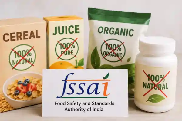 fssai 100 percent food claims crackdown