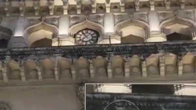 charminar damaged heavy rain hyderabad
