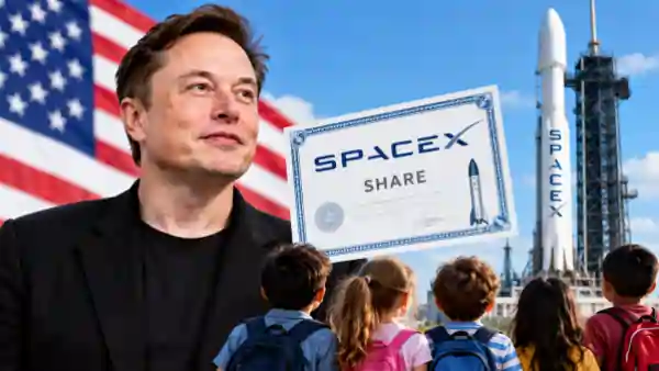 elon musk spacex shares american children