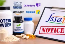 fssai protein powder health supplements notices nestle dr reddys amazon flipkart
